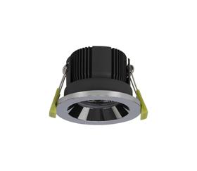 DM200678  Beck 11 FR, 11W, IP65 Chrome LED Recessed Angled Fire Rated Downlight, Cut Out 68mm, 4000K, PLUG IN DRIVER INCLUDED, 3yrs Warranty